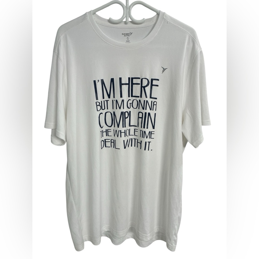 Old Navy Active White Graphic Tee